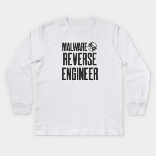 Cybersecurity Malware Reverse Engineer Bug Kids Long Sleeve T-Shirt